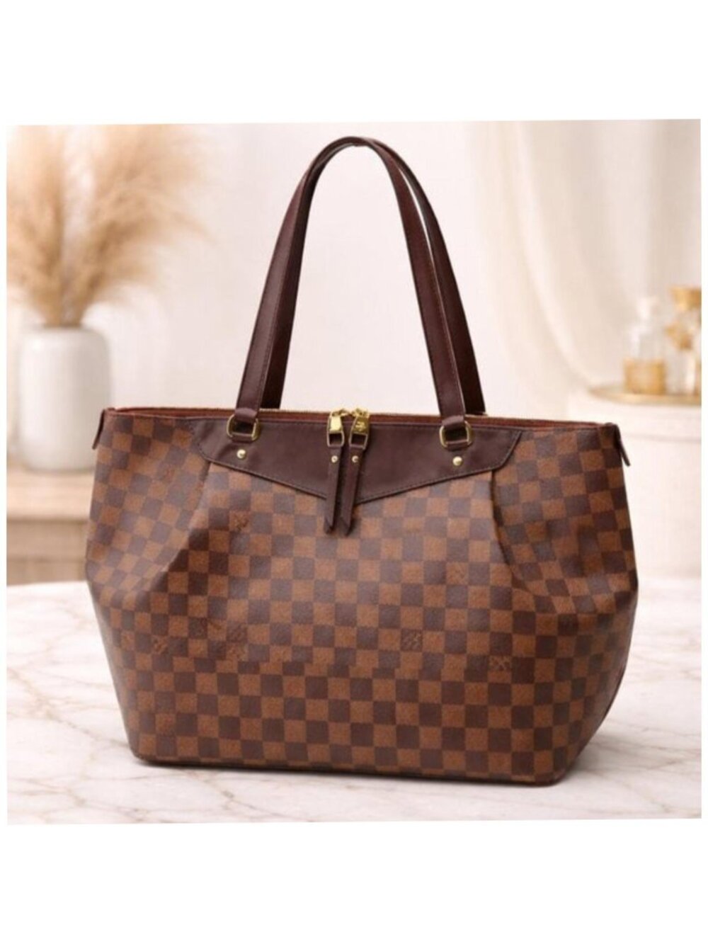Authentic Louis Vuitton Damier Ebene Tote Bag | Authentic LV Shoulder Bag